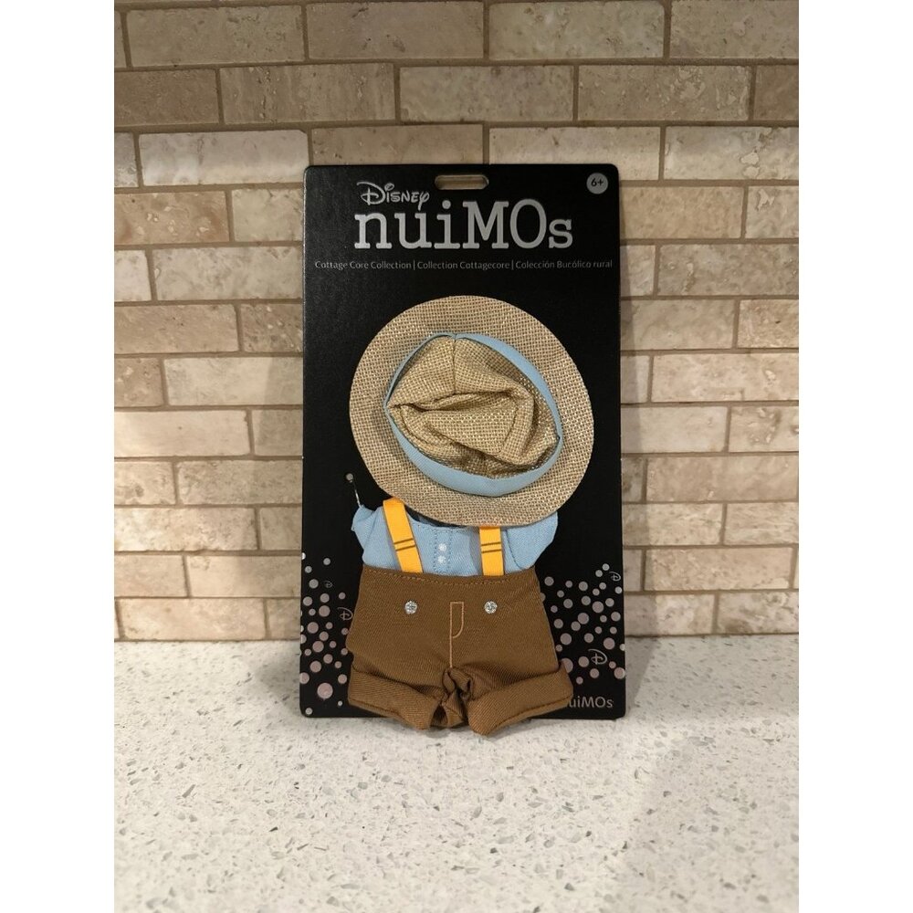 Disney NuiMOs Cottage Core Outfit Blue Shirt Brown Pants Suspenders Fedora Hat